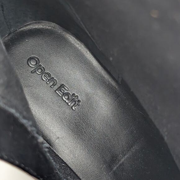 Open Edit Enzo Western Ankle Boot Square Toe Women's Black Size US8M EU38.5 - Picture 9 of 12